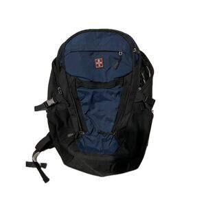 Swiss Digital Padded Laptop Backpack Blue Black